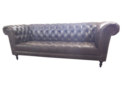 Sofa 4 Sëtzer Chesterfield Couch Luxus 245cm Liederiwwersofa Couchen Miwwelen