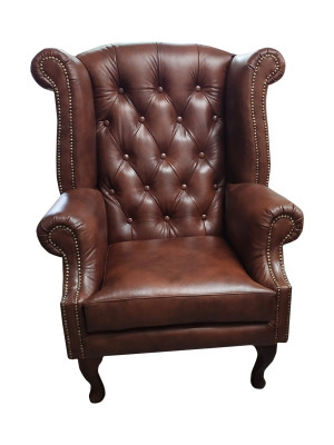 Chesterfield Ouerensessel Lieder Sessel Eensëtz Loung Braun Modern