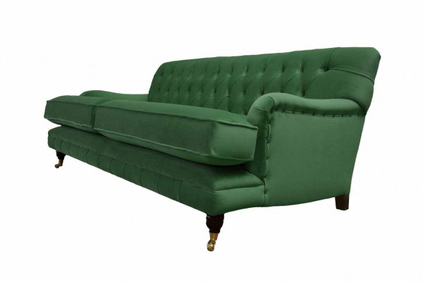 Chesterfield Sofa 3 Sëtzer Stoff Canapé Polster Sofas Textil Dräisëtzer
