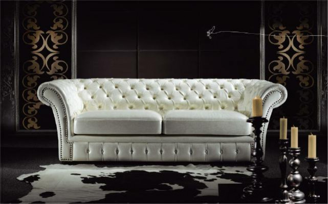 Chesterfield Sofa Luxus Drësëtzeger Sofas Wunnzëmmer Canapéë Wäiss