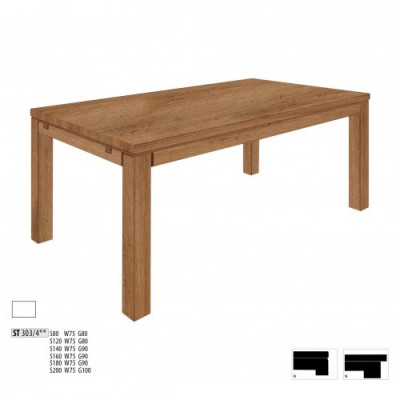 Dësch Holz Dëscher 200x100cm Holz Iessdëscher Konferenz Massivholz Eech Echt Nei
