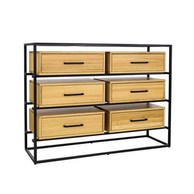 Design Commode Armoire Regal Authentescht Holz Side Low Board