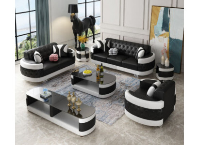 Modern Luxus Sofagarnitur 3+2+1 Sëtz Set Design Sofa Polster Couche Canapé Nei