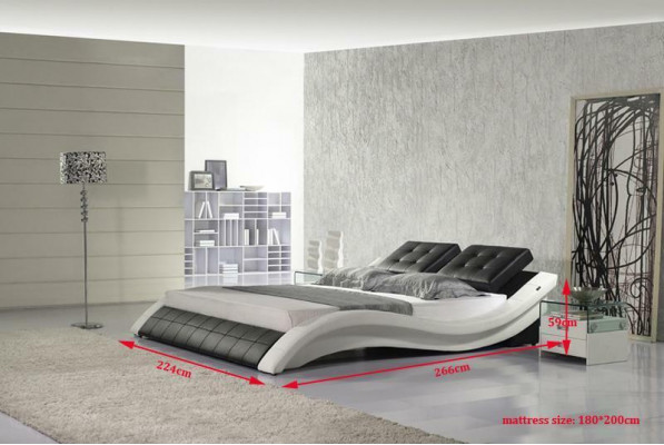 Duebelbett Designer Bett Eebett Polsterbett Schlofzëmmer Liederbett Nei