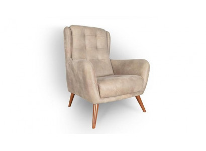 Chesterfield Fauteuil Club Sofa Einsëtzer Couch Polstersëtz Miwwel Beige Relax Neit