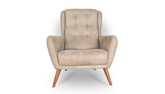 Chesterfield Fauteuil Club Sofa Einsëtzer Couch Polstersëtz Miwwel Beige Relax Neit