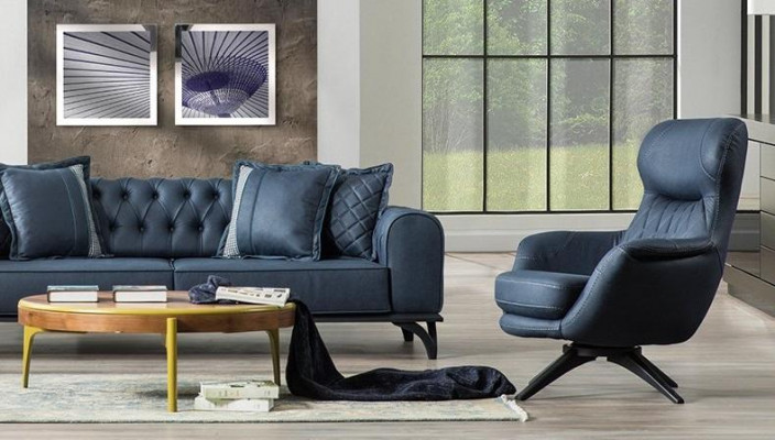 Designer Miwwelen Sëtzgrupp 3+3+1 Sofagarnitur Polster Miwwelen Couchen