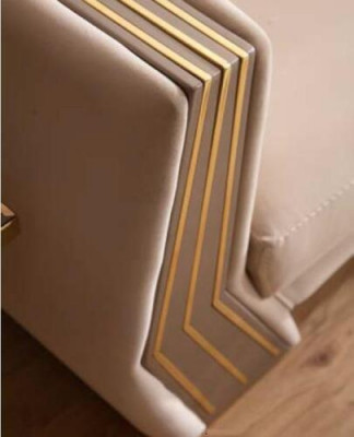 Sofa Luxus 3 Sëtzer Couch Polster Holz Lieder Wunnzëmmer Dräisëtzer Couchen Nei