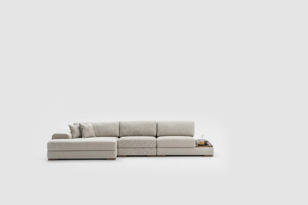 Ecksofa Sofa Canapé L-Form Luxus Wunnzëmmer Modern Design Miwwelen Textil