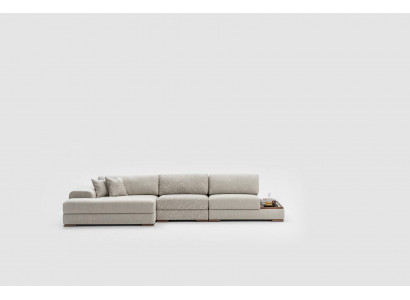 Ecksofa Sofa Canapé L-Form Luxus Wunnzëmmer Modern Design Miwwelen Textil