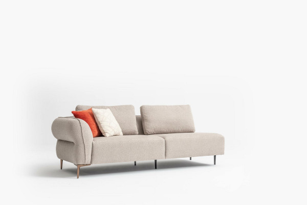 Canapé 3 Plazen Polster Canapéen Design Luxus 245cm Miwwelen xxl grouss Canapéen
