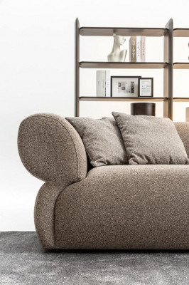 Sofa Luxus 3-Sëtzer Gräis Polstersofa Wunnzëmmer Dräisëtzer Couchen 250cm