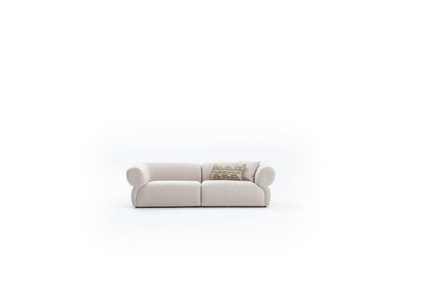 Canapé Canapé Polstermöbel Dräisiichter 3 Sëtzer Modernen Design Canapé Beige