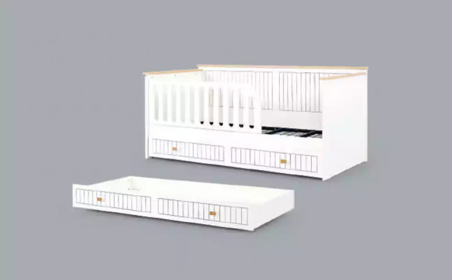 Modern Miwweldesign Kannerbetter Better Bett wäiss Kannerzëmmer