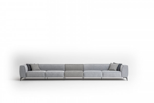 grouss Sofa Canapé 8 Sëtz Italienesch XXL Canapéen Sofaen Miwwelen Textil