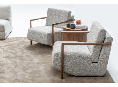 Fotell Wunnzëmmer Miwwelen Design Modern Polster 1 Sëtz Relax Gro Club
