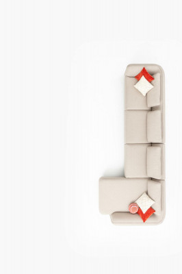 Ecksofa Wunnzëmmer Couch Polstersofa Modern Design L-Form 420x170cm