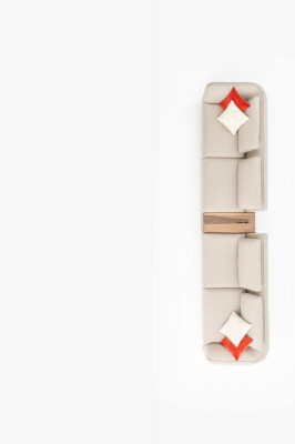 Sofaen grouss Sofa Couch 6 Sëtz Italienesch xxl Couchen Miwwelen Textil