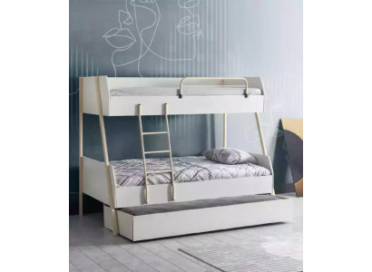 Jugendbett Wäiss Kannerbett Design Modern Bett Kannerszëmmer Miwwelen