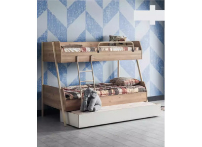Dräifache Stäcksbett Bett Doppelstécksbett mat dräi Schlofplazen
