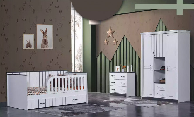 Kandekummer Schlofkummer Bett Kommode Kleederschaf 3tlg.