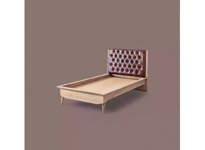 Bett Loft Holz Chesterfield 100x200cm Bettrahmen Gepolstert Kappdeel