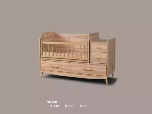 Bëbee Schlofzëmmer Komplettzëmmer Babybett Schaf Kommode 3 Deeler.