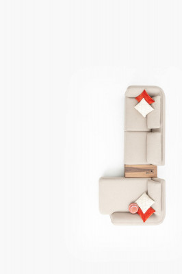 Ecksofa L-Form Luxus Miwwelen Wunnzëmmer Polstersofa Modern Couch 365x170