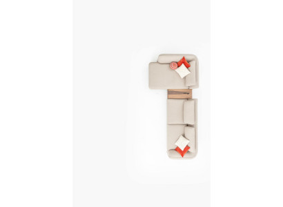 Eckcouch L-Form 365x170 Beige Sofa Canapé Design Ecksälleren Miwwelen Stoff