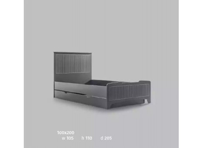 Modern Miwweldesign Kannerbetten Better Bett schwaarz 100x200cm