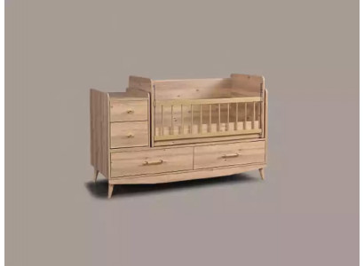 Kandebett Puppelchen Baby Better Klengkand Holzbett Brong mat Regaler