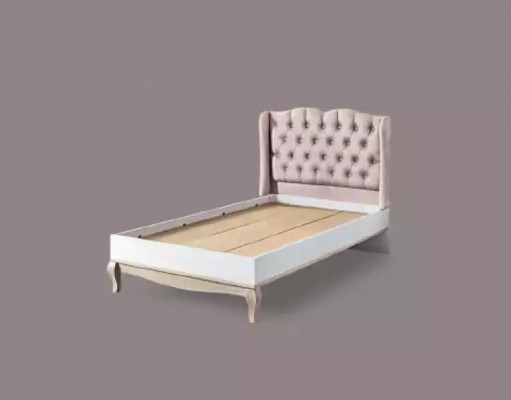 Bettendesign Chesterfield Jugendbett Holzmöbel mat mëllener Polsterung 120x200cm