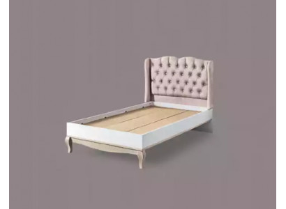 Bettendesign Chesterfield Jugendbett Holzmöbel mat mëllener Polsterung 120x200cm