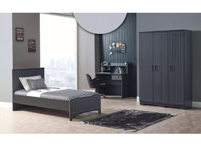 Kannerzëmmer Komplettzëmmer Schlofzëmmer Bett Schreifdësch Kleederschaf 3 Deeler