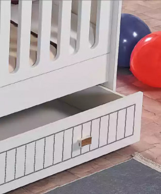 Kannerzëmmer Jugendzëmmer wäiss Bett Kommode Kleederschaf 3-deelech