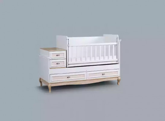 Kannapee Bett Set mat Tirang a wäissem moderne Kannerzëmmer.