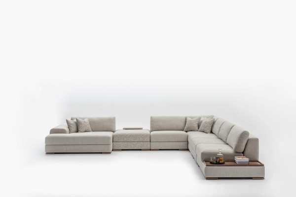 Eckcanapé U-Form Miwwelen Wunnlandschaft Design Gro Polstersofa Eckgarnitur