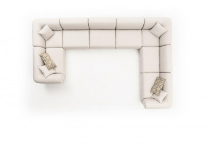 Sofa U-Form Wunnzëmmer Luxus Wunnlandschaft Design Polstersofa Miwwelen