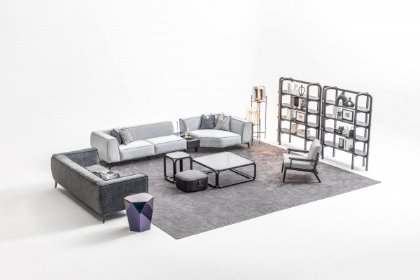 Sofagarnitur XXL Couch Textil Grouss Sofa 5+3+1 Sëtz Polster Stoffer Sofaen