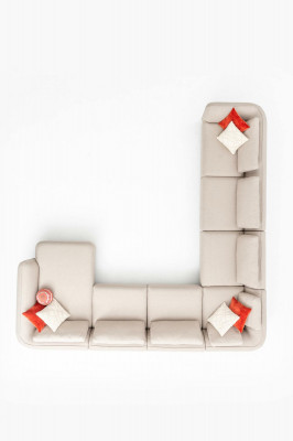 Ecksofa U-Form Wunnzëmmer Sofa Couch Polstersofa Modern Wunnlandschaft