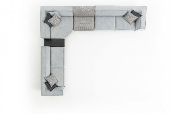 Ecksofa Textil Modern Design Polster Sofa 430x375cm Canapé L Form Canapëen