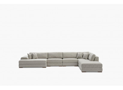 Eckcouch Wohnlandschaft Stoff Grouss Couch Sofa U Form Polstersofa 150x425x290