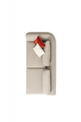 Eckcouch L-Form Wunnzëmmer Eckgaass Beige Luxus Modern Stil 402x227 Miwwelen