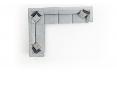 Ecksofa L-Form Couch Wunnzëmmer Design 400x310 Sofa Stoff Textil