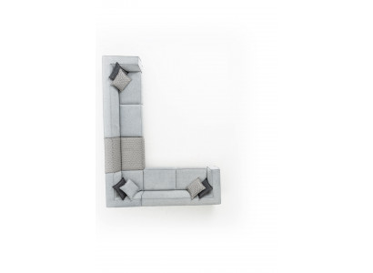 Ecksofa L Form Wunnzëmmer Modern Design Sofaen Polster Textil 400x310