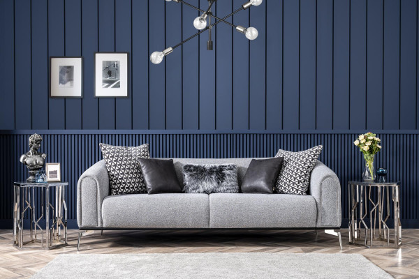 Drësëtzerg Sofa 3 Sëtzer Sofas Sëtz Stoff Gro Wunnzëmmer Modern Luxus