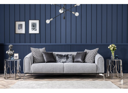 Drësëtzerg Sofa 3 Sëtzer Sofas Sëtz Stoff Gro Wunnzëmmer Modern Luxus