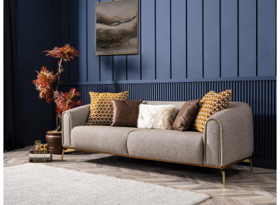 Dräisëtzer Canapé 3 Sëtzer Canapéën Design Modern Stoff Gro Wunnzëmmer