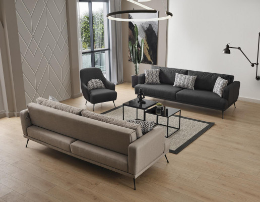 Viersëtzer Canapé 4 Sëtzer Canapéen Stoff Gro Modern Sëtzer Wunnzëmmer Nei