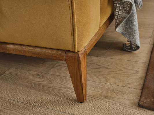 Däisëtzer Sofa 3 Sëtzer Sofas Stoff Giel Wunnzëmmer Luxus Modern Sëtz